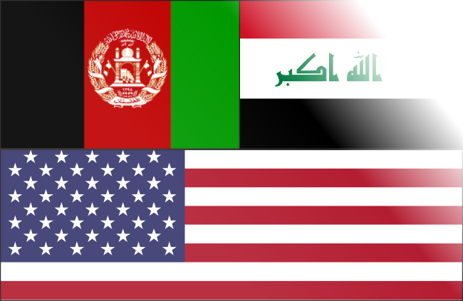  وضعیت ایالات متحده در  افغانستان و عراق
